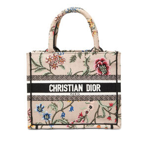 Pre-Loved Dior Small Embroidered Canvas Petites Fleurs Book Tote